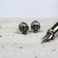 Gothic Skull Earrings - 925 Sterling Silver Handmade