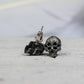 Gothic Skull Earrings - 925 Sterling Silver Handmade
