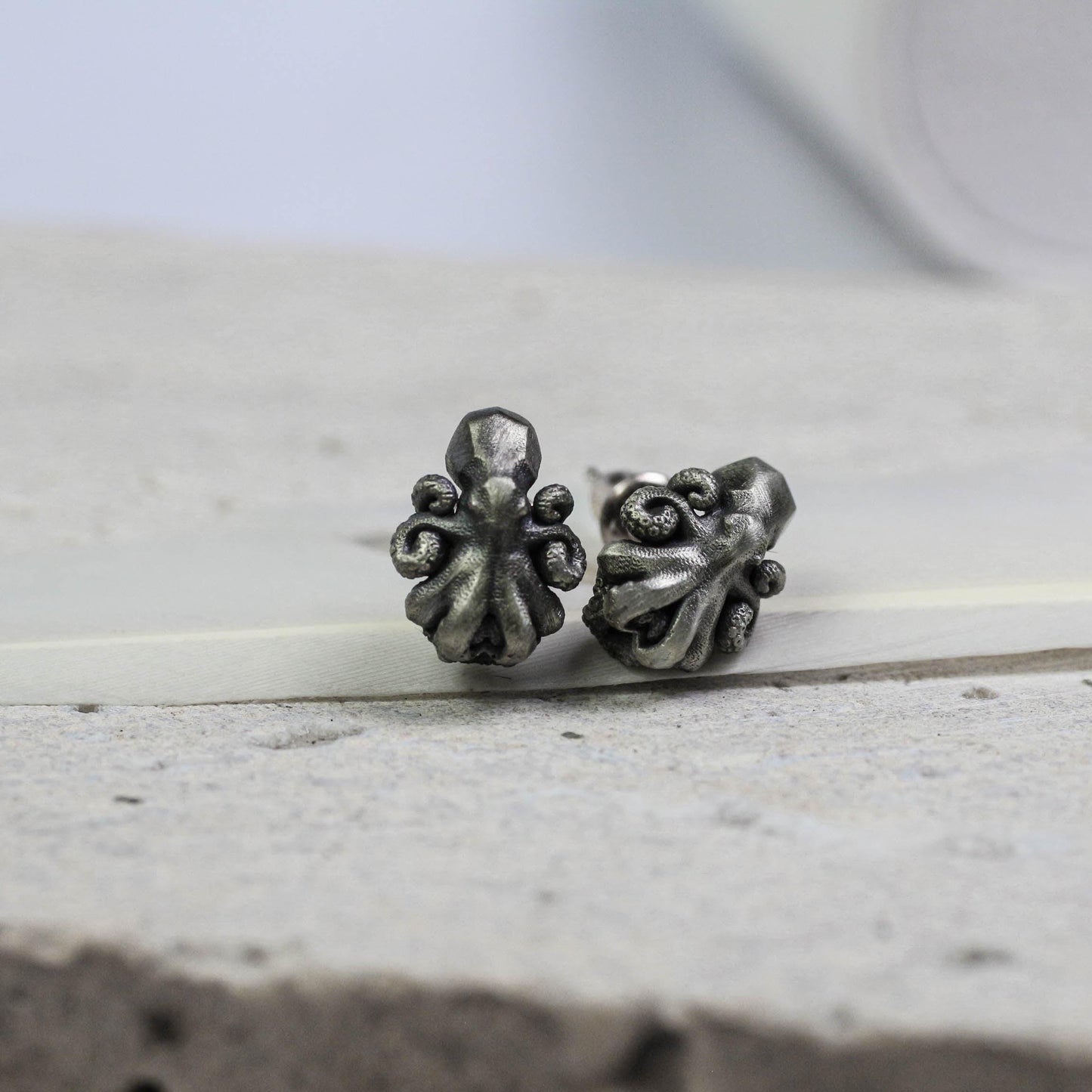 Mystic Octopus Earrings - 925 Sterling Silver Handmade