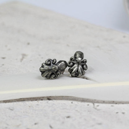Mystic Octopus Earrings - 925 Sterling Silver Handmade