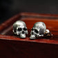 Raw Skull Earrings - 925 Sterling Silver Handmade