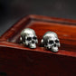 Raw Skull Earrings - 925 Sterling Silver Handmade