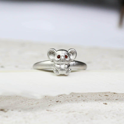 Koala Ring ââ‚?925 Sterling Silver Handmade Cute Animal Jewelry