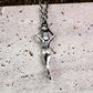 Dark Goddess Statue Pendant - Handcrafted in 925 Silver