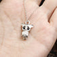 Bat Pendant - 925 Sterling Silver Handmade (Eye Color Optional)