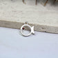 Fish Pendant - 925 Sterling Silver Handmade (Eye Color Optional)