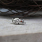 Rabbit Pendant - 925 Sterling Silver Handmade (Eye Color Optional)