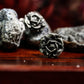 Rose Stud Earrings - 925 Sterling Silver Handmade