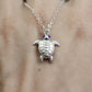 Sea Turtle Necklace - 925 Sterling Silver Handmade (Eye Color Optional)