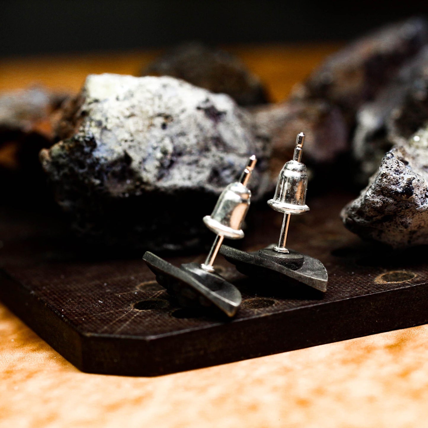 Knight Shield Earrings - 925 Sterling Silver Gothic Jewelry