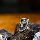Forest Guardian Stag Shield Stud Earrings - 925 Sterling Silver Handmade