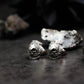 Heavy Armor Skull Stud Earrings - 925 Sterling Silver Handmade