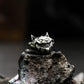 Creepy Cat Stud Earrings - 925 Sterling Silver Handmade Gothic Style