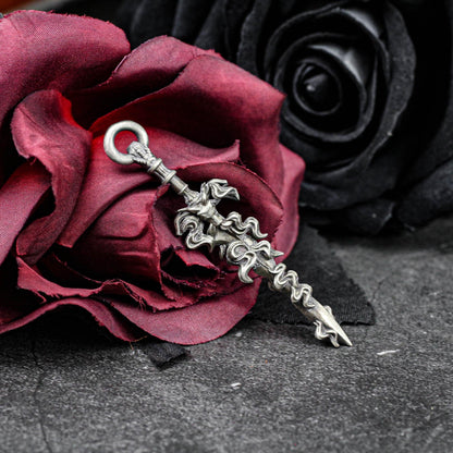 Ancient Relic Dagger Pendant - Artisan Crafted in 925 Silver
