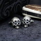 Six-Eyed Devil Half-Skull Cufflinks - 925 Silver Handmade