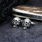 Six-Eyed Devil Half-Skull Cufflinks - 925 Silver Handmade