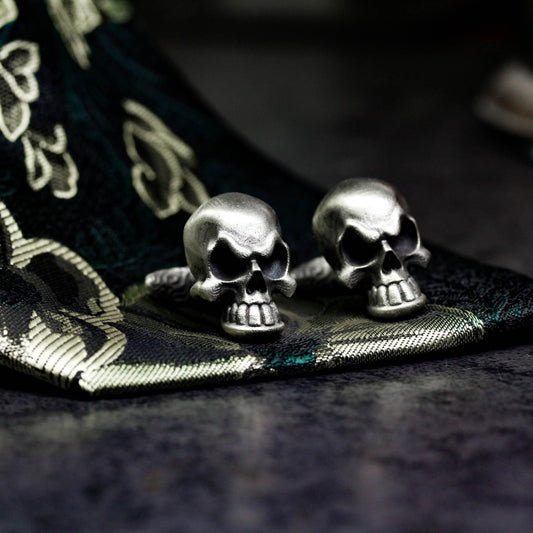 Skull Cufflinks - 925 Silver Handmade
