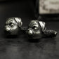 Pug Dog Cufflinks, 925 Silver Handmade
