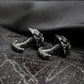 Saber-Tooth Tiger Polished Silver Cufflinks - Handmade 925 Sterling Silver