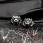 Saber-Tooth Tiger Polished Silver Cufflinks - Handmade 925 Sterling Silver