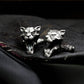 Saber-Toothed Tiger Cufflinks - 925 Sterling Silver Handmade
