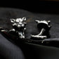 Saber-Toothed Tiger Cufflinks - 925 Sterling Silver Handmade