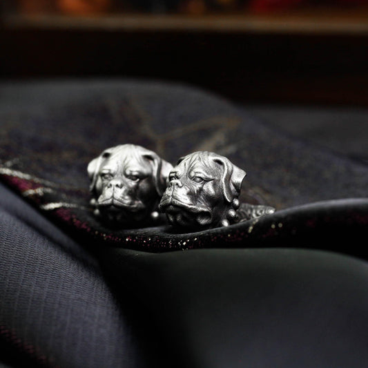 Rottweiler Hound Cufflinks - 925 Silver Handmade