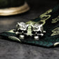 Spiritual Demon Skull Cufflinks, 925 Silver Handmade