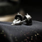 Savage Horned Skull Earrings - 925 Sterling Silver Handmade
