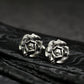 Burgundy Bliss Rose Cufflinks - 925 Sterling Silver Handmade