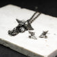 Ethereal Raven Pendant - 925 Silver Handcrafted
