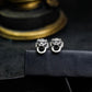 Roaring Lion Door Knocker Earrings - 925 Sterling Silver Handmade