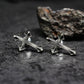 Sacred Cross Earrings - 925 Sterling Silver Handmade
