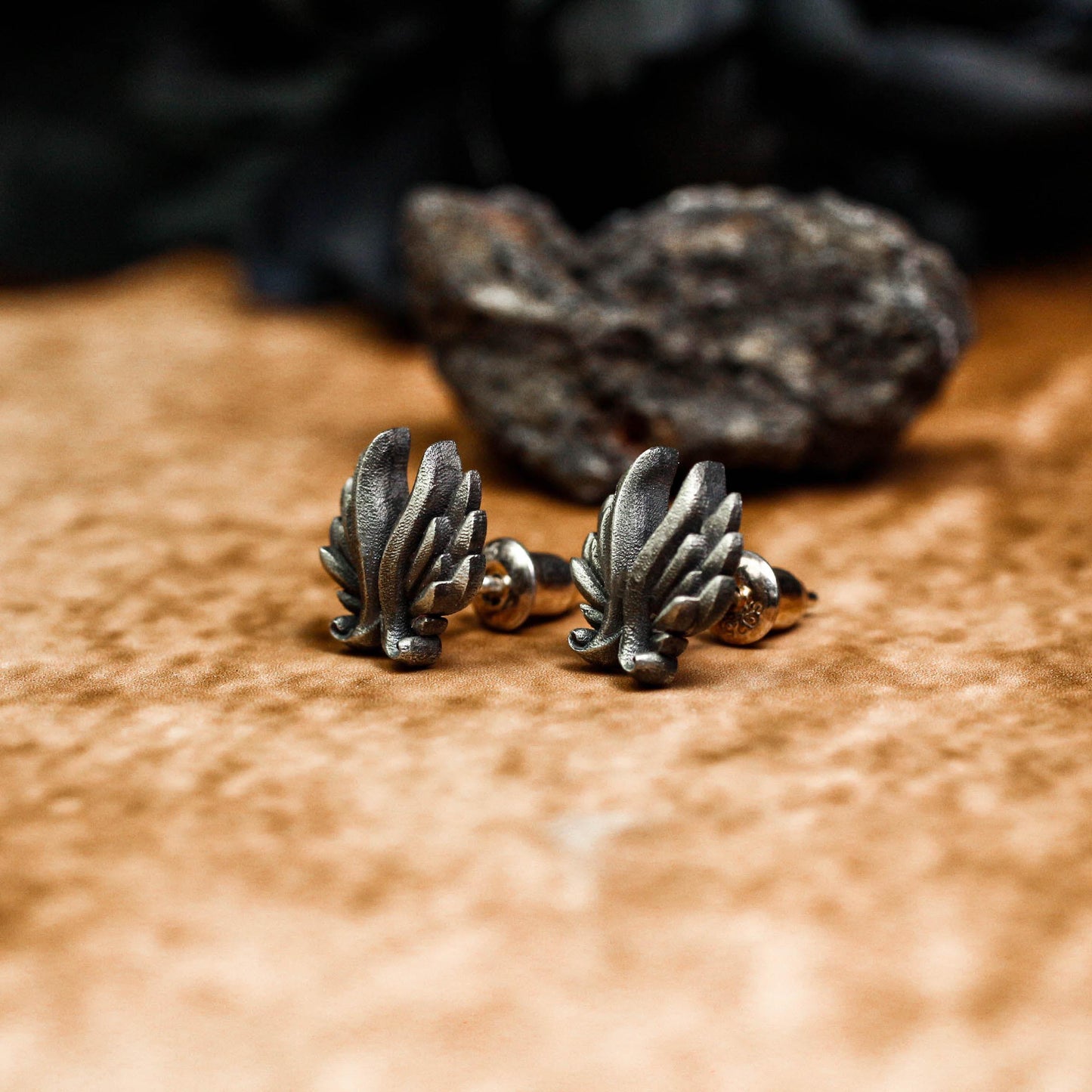 Fallen Wing Earrings - 925 Sterling Silver Handmade