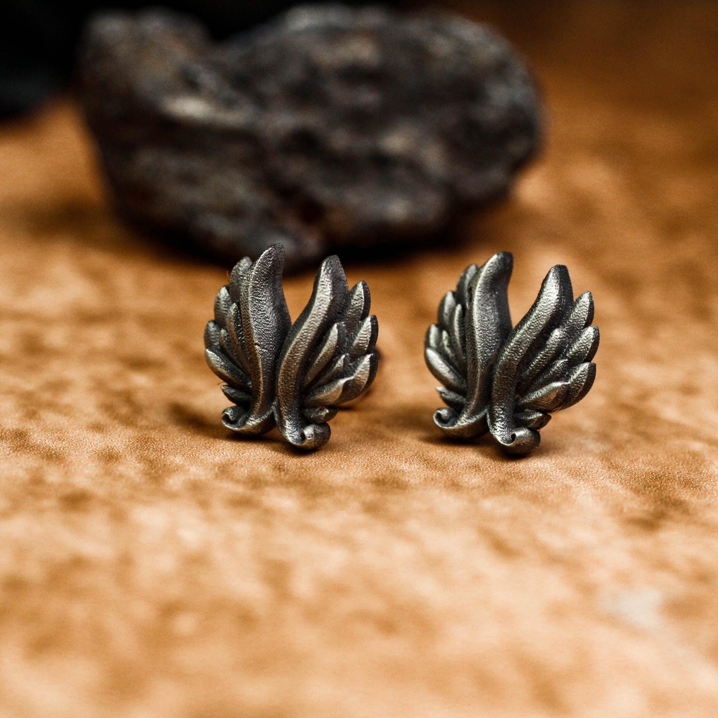 Fallen Wing Earrings - 925 Sterling Silver Handmade