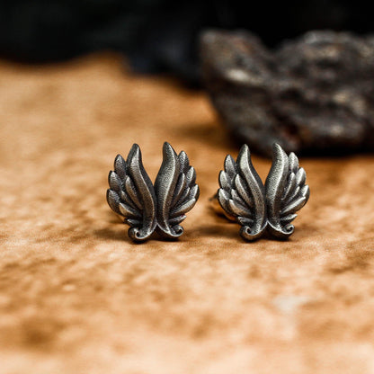 Fallen Wing Earrings - 925 Sterling Silver Handmade
