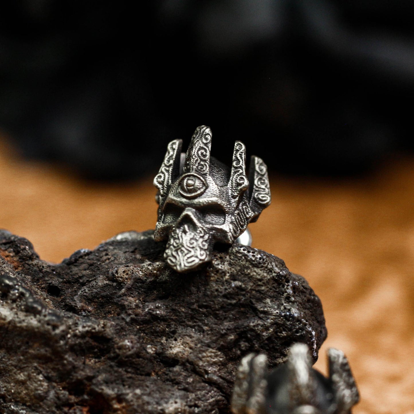 Cultist Skull Priest Earrings - 925 Sterling Silver Handmade