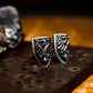 Majestic Griffin Shield Earrings - 925 Sterling Silver Handmade