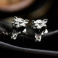 Roaring Panther Stud Earrings - 925 Sterling Silver Handmade