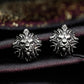 Lion Head Stud Earrings - 925 Sterling Silver Handmade Gothic Style
