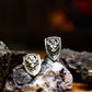 Bull Shield Earrings - 925 Sterling Silver Handmade