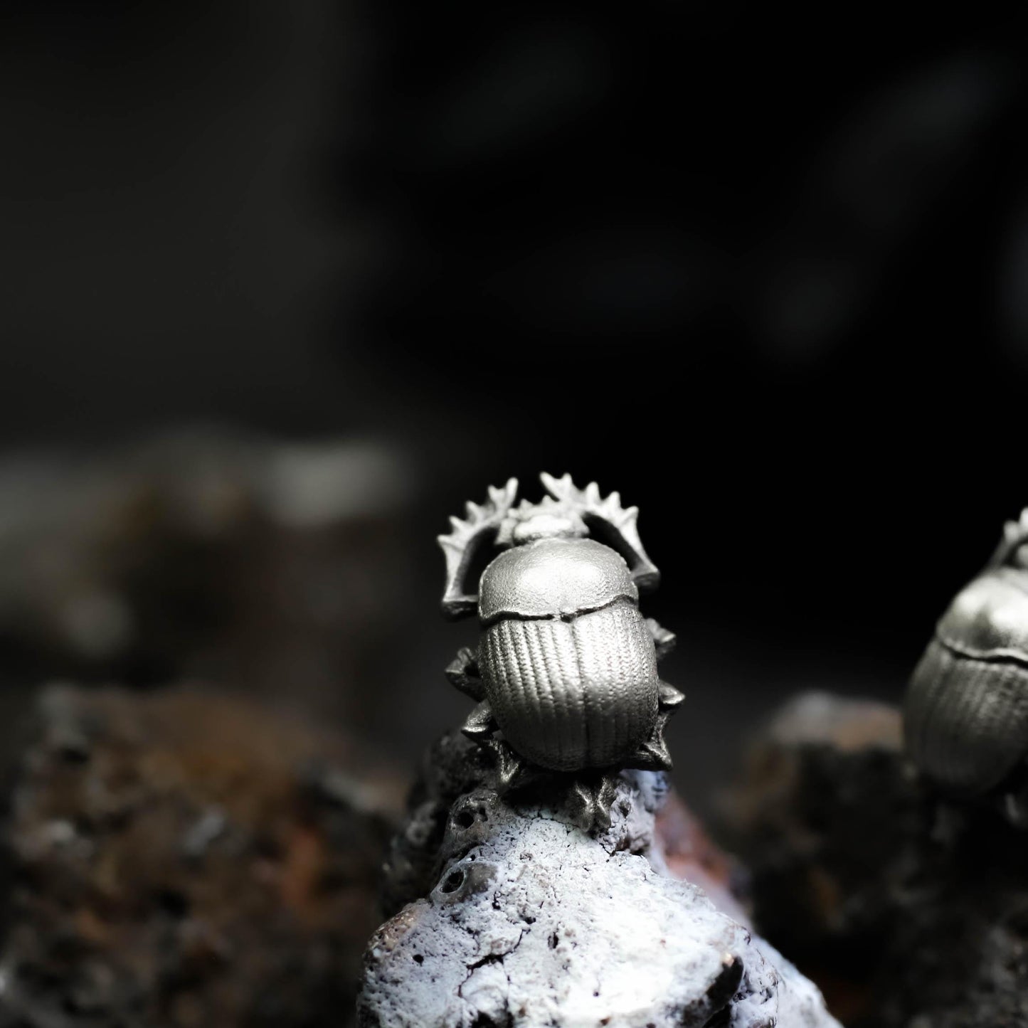 Sacred Scarab Earrings - 925 Sterling Silver Handmade