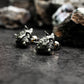Creepy Cat Stud Earrings - 925 Sterling Silver Handmade Gothic Style