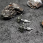 Owl Stud Earrings - Gothic Handmade 925 Sterling Silver