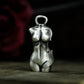 Violin Nude Woman Pendant - 925 Silver Handmade