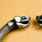Double Serpent Cuff â€?925 Sterling Silver Handmade Mythical Snake Bracelet