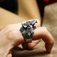 Griffin Head Ring ââ‚?Handcrafted Sterling Silver