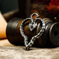 Twisted Heart Gothic Pendant - Handcrafted in 925 Silver