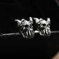 Fierce Skull Earrings - 925 Sterling Silver Handmade