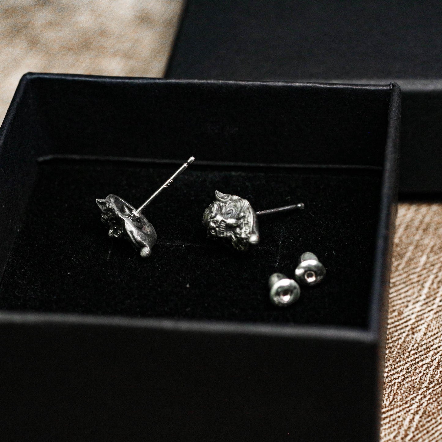 Guardian Beast Earrings - 925 Sterling Silver Handmade